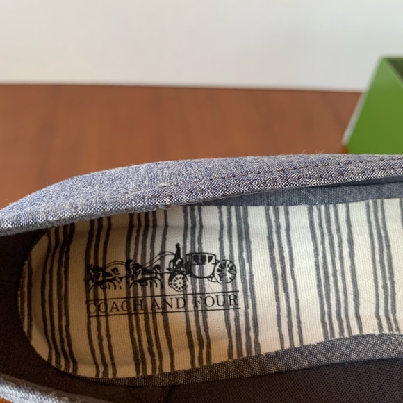 Cute denim “Lindsey” wedges by Coach and Four Sz 9 NWB - Picture 8 of 9